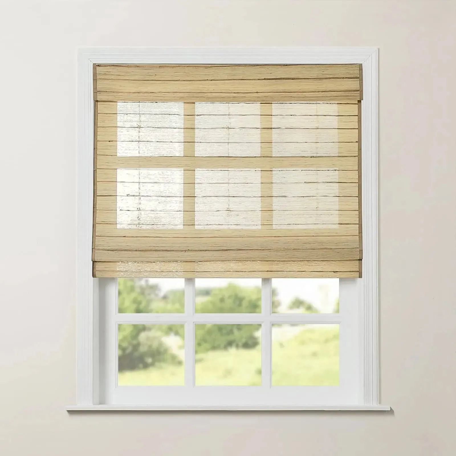 Rae Natural Ramie Jute Woven Wood Shades - Series M