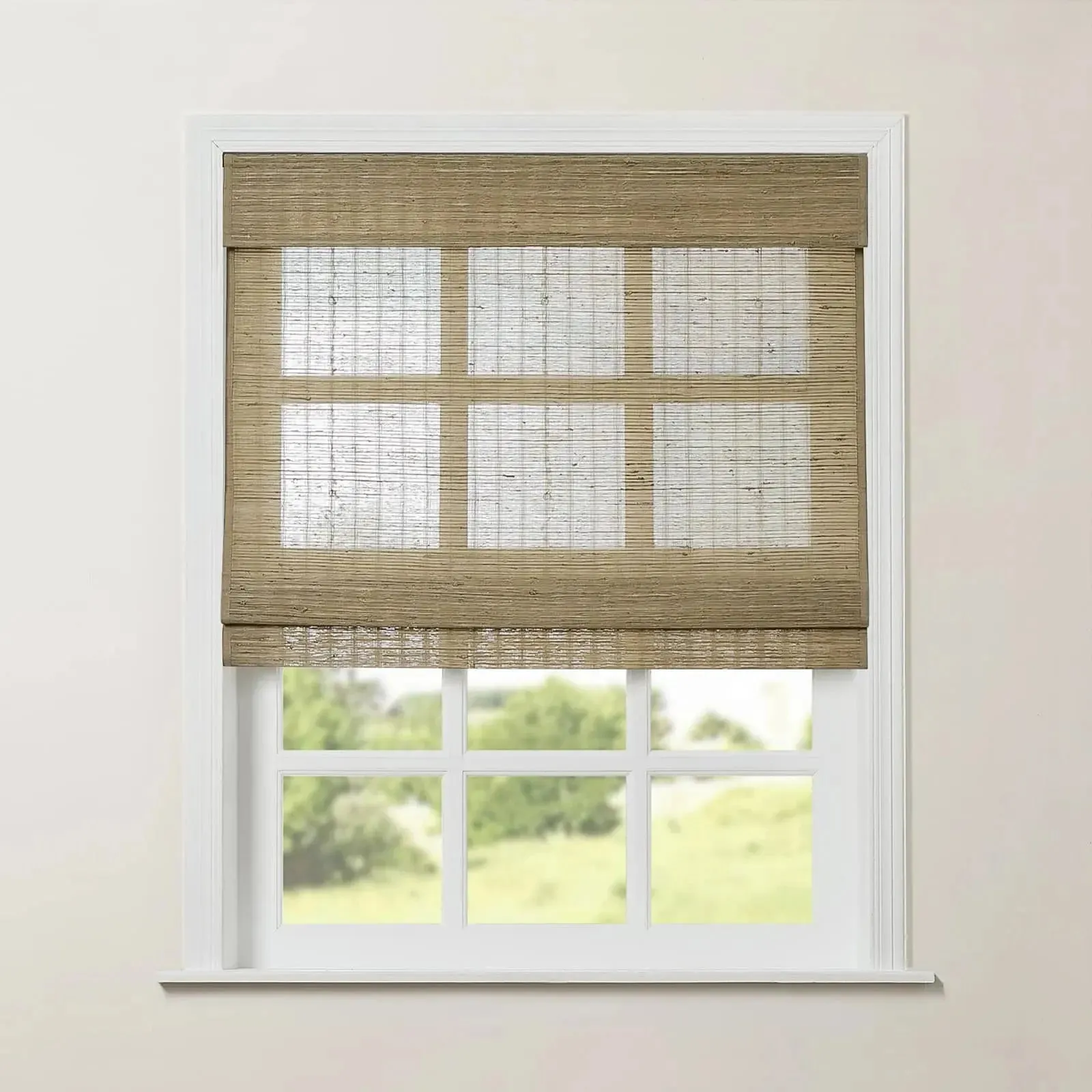 Rae Natural Ramie Jute Woven Wood Shades - Series M