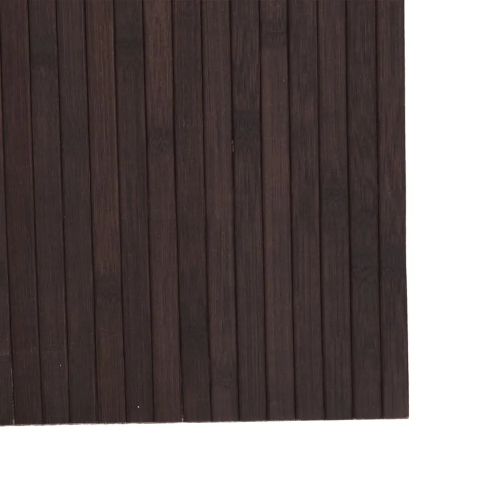 Room Divider Dark Brown 165x400 cm Bamboo