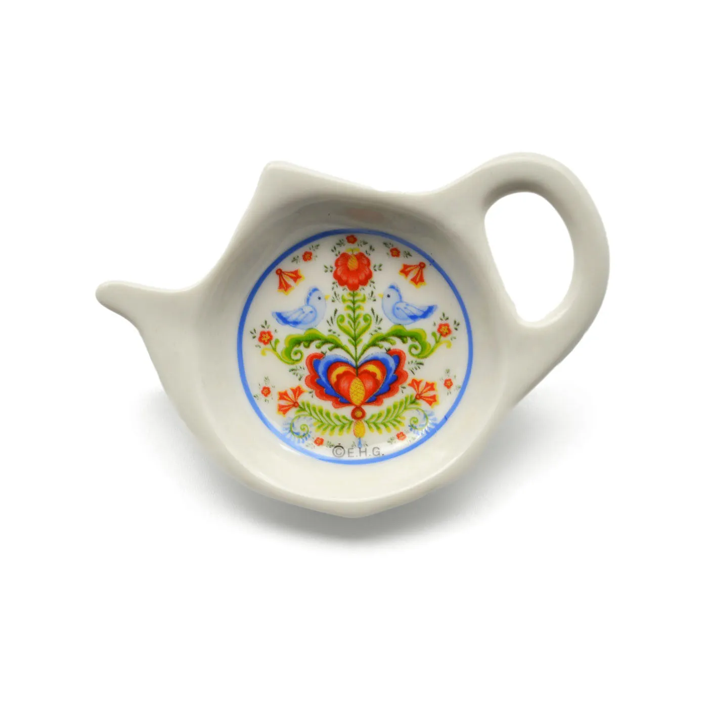 Rosemaling and Lovebirds Decorative Teapot Kitchen Magnet