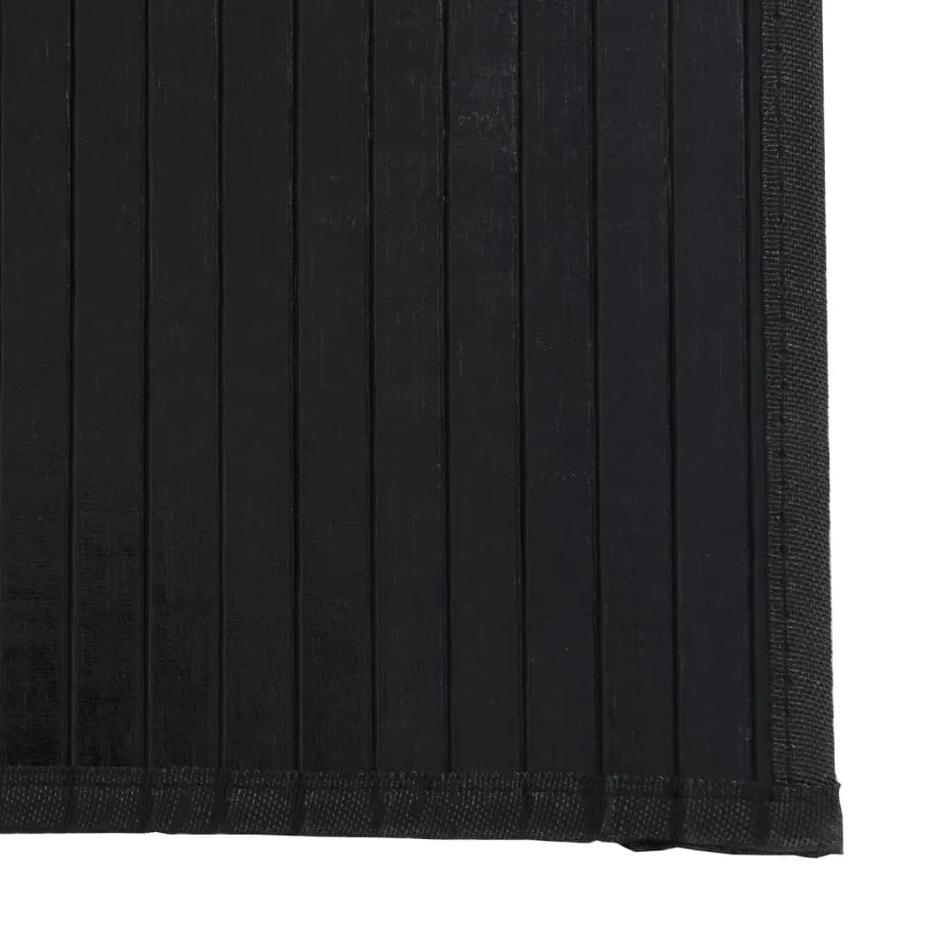 Rug Rectangular Black60x1000 cm Bamboo