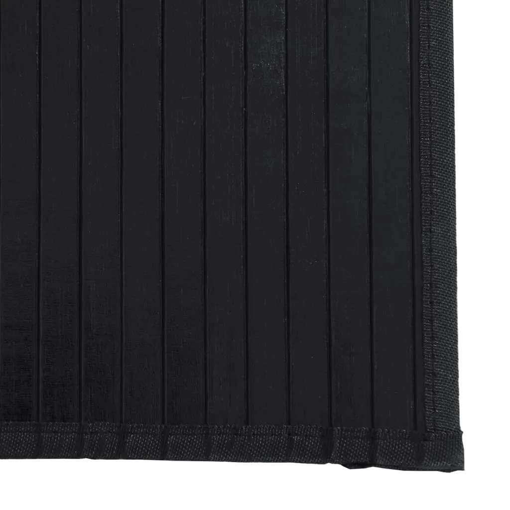 Rug Rectangular Black60x400 cm Bamboo