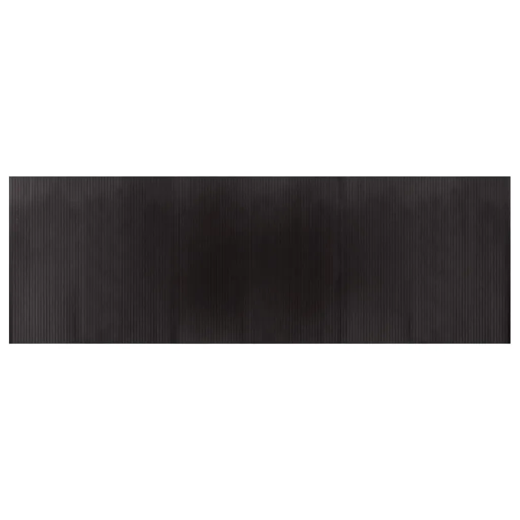 Rug Rectangular Dark Brown 100x300 cm Bamboo