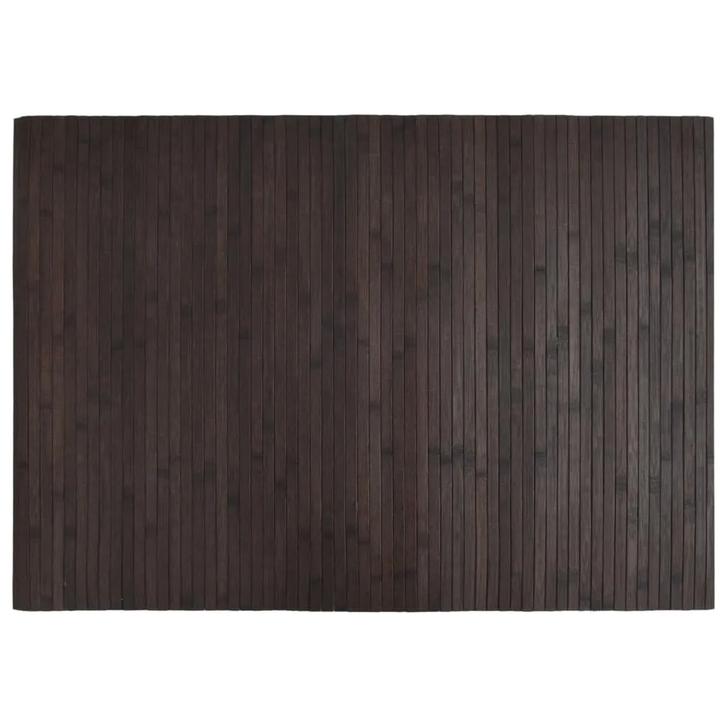 Rug Rectangular Dark Brown 70x100 cm Bamboo