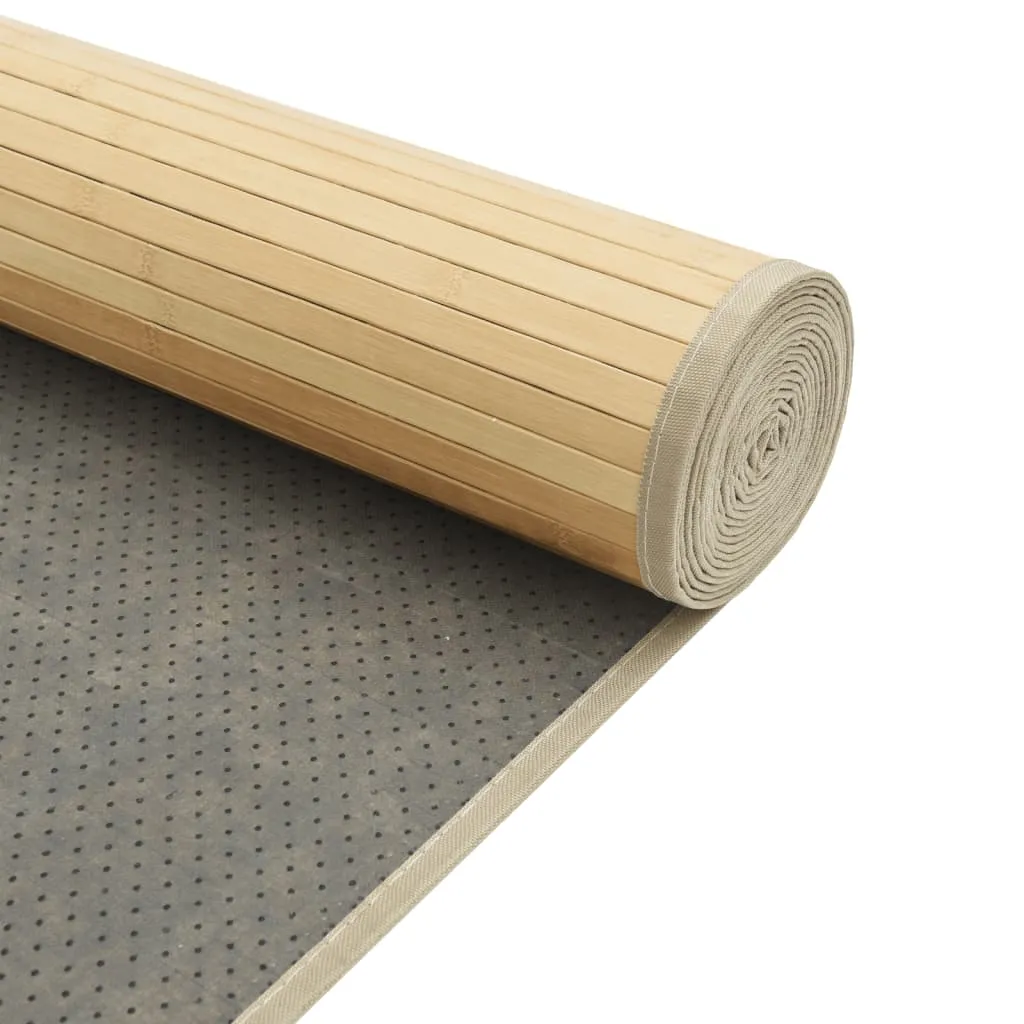 Rug Rectangular Light Natural100x300 cm Bamboo