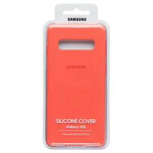 Samsung Official Silicone Cover Case for Samsung Galaxy S10 - Coral Red