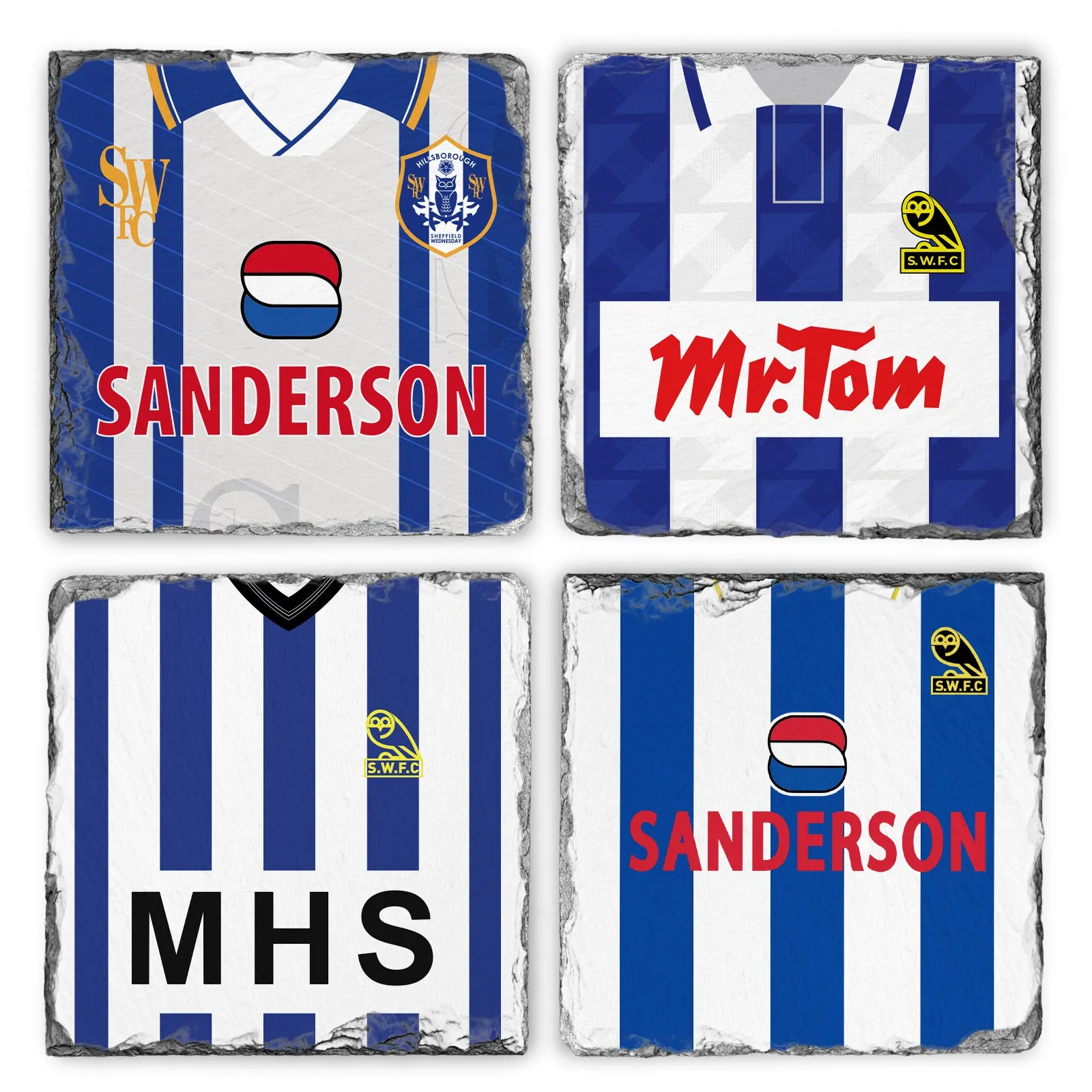 Sheffield Wednesday Home Slate Coaster Pack