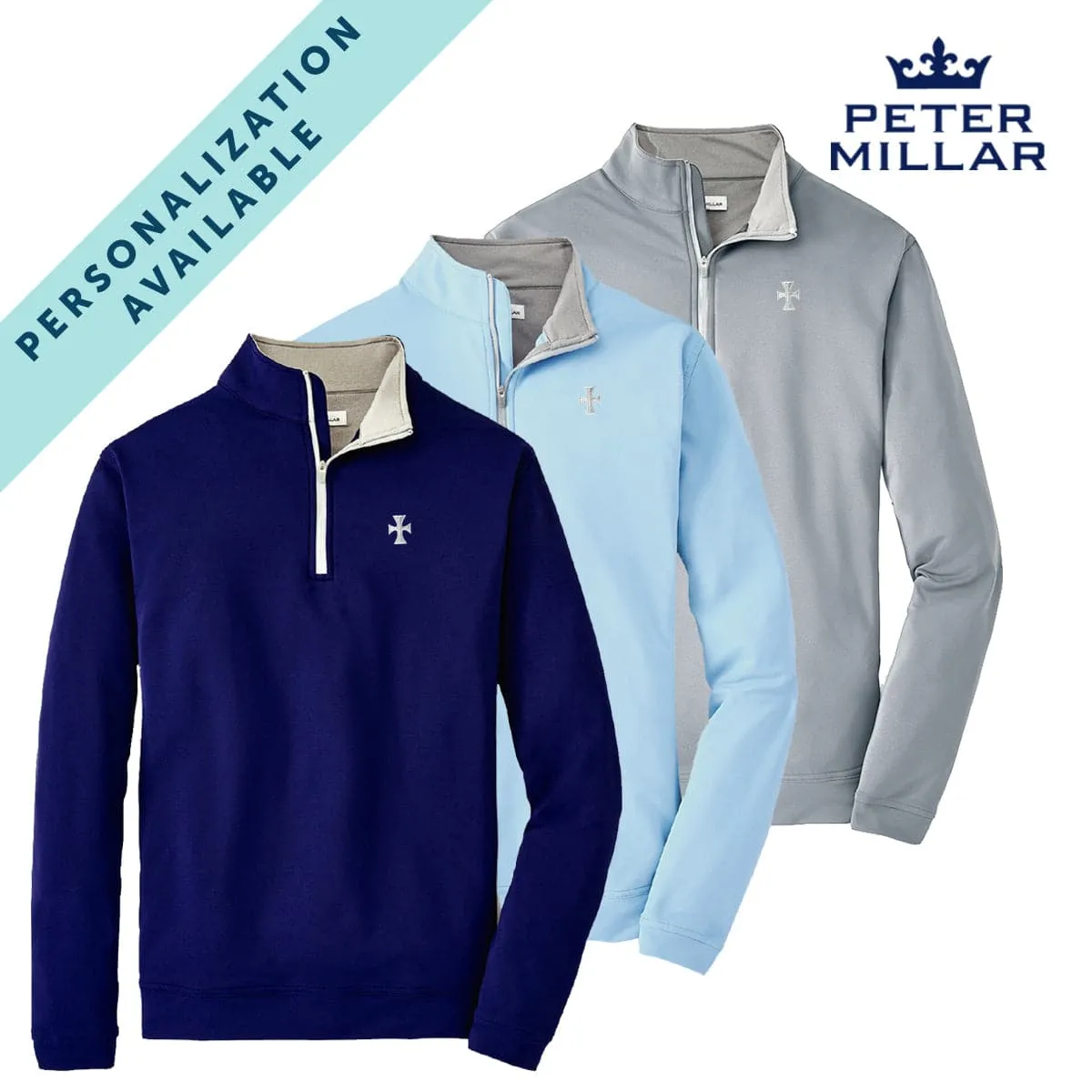 Sigma Chi Personalized Peter Millar Perth Stretch Quarter Zip