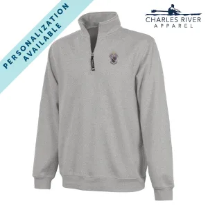 Sigma Pi Embroidered Crest Gray Quarter Zip