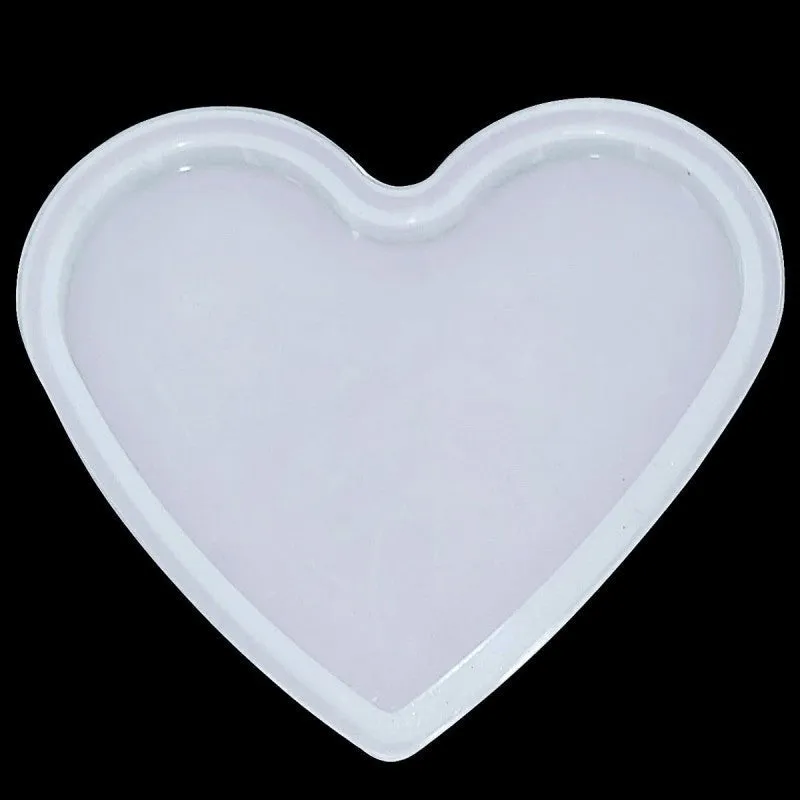 Silicone 6" Heart Coaster Mold