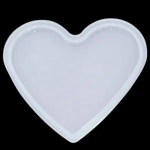 Silicone 6" Heart Coaster Mold