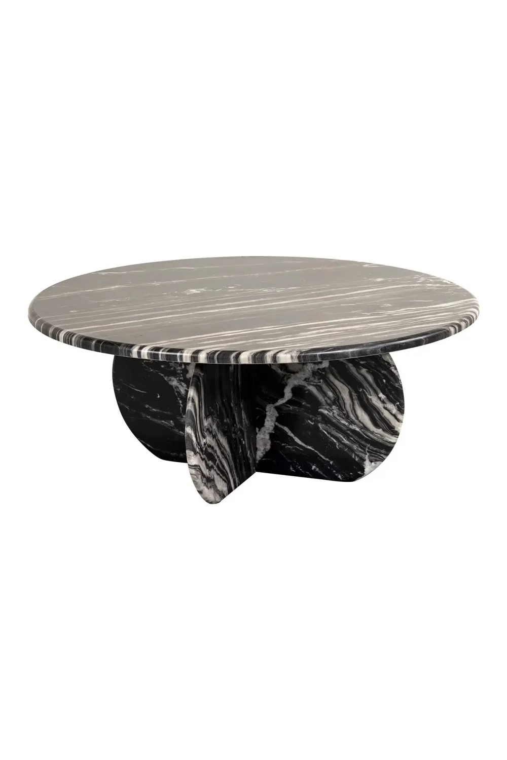 Sleek Black Marble Coffee Table | OROA Bancroft