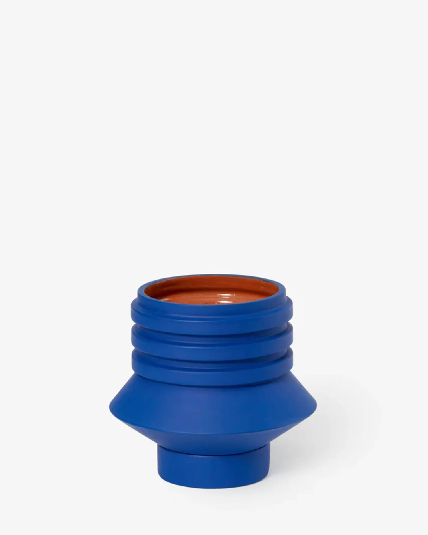 Strata Plant Vessel – Blue Terracotta