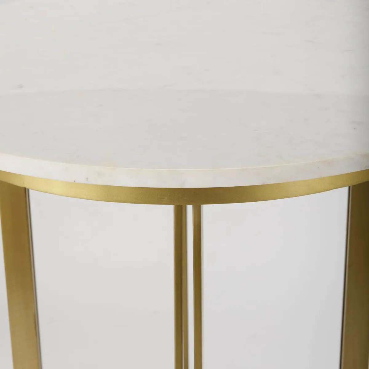 Tanner Bistro Table Whte Marble | Matte Gold