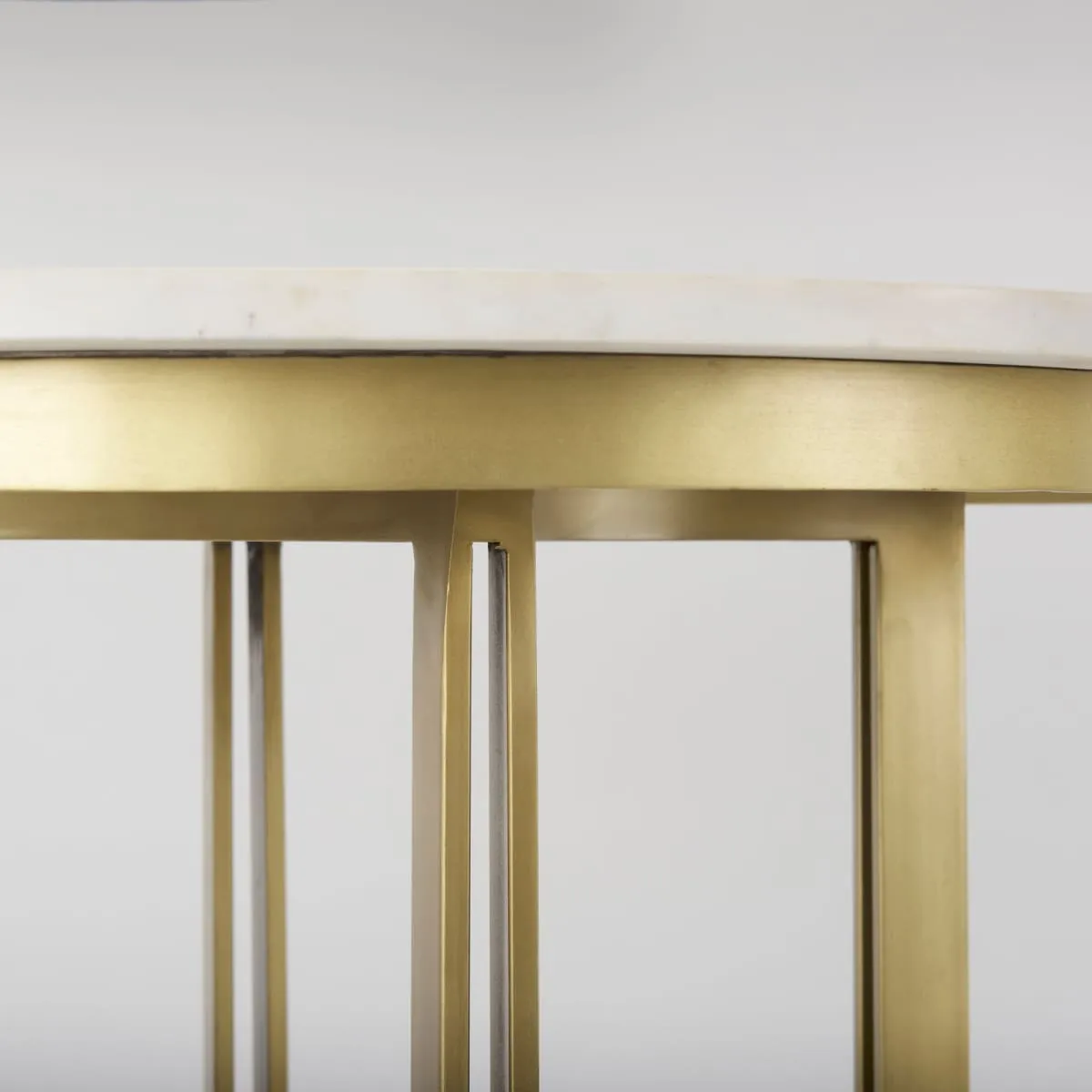 Tanner Bistro Table Whte Marble | Matte Gold