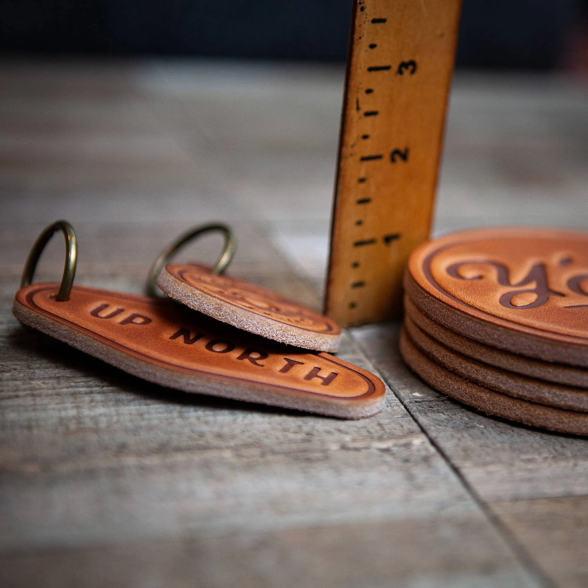 Texas Bronco Leather Coaster