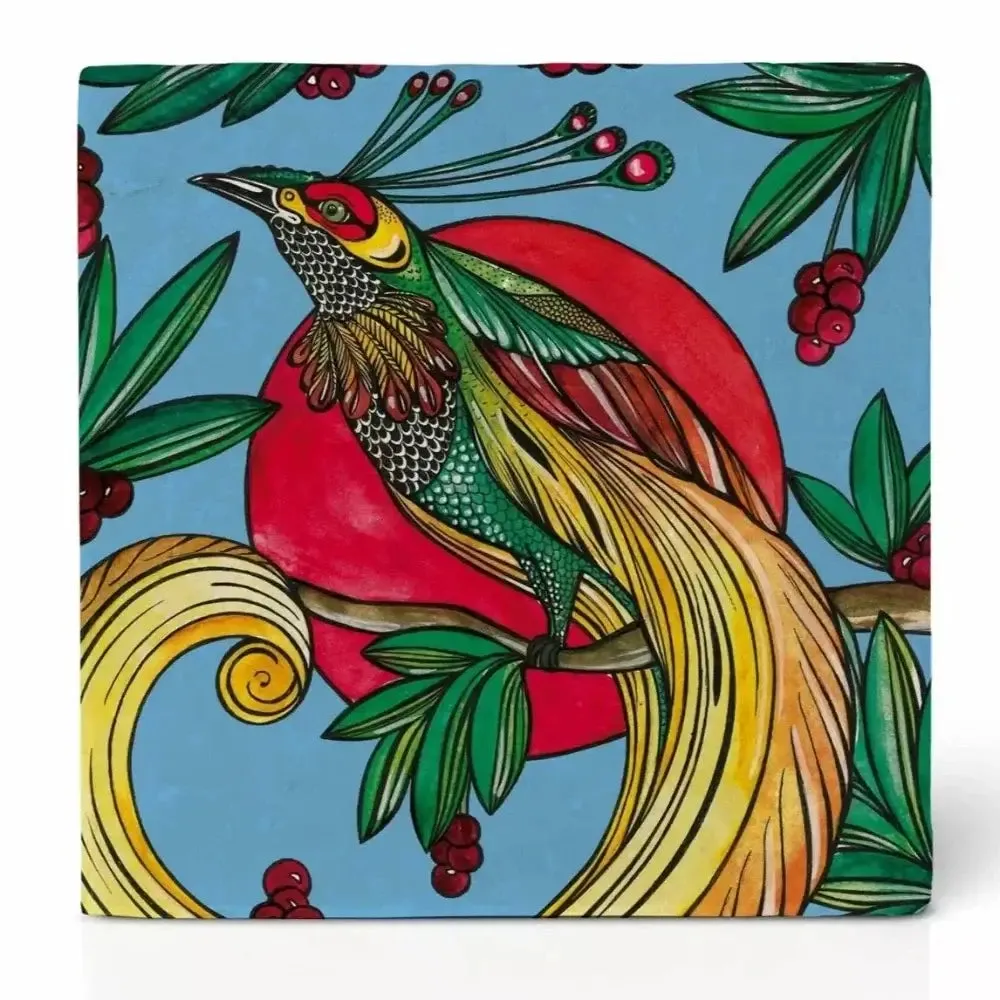 Tile Coaster Natural Stone - Birds