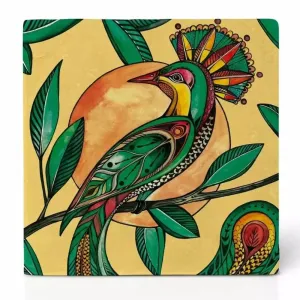 Tile Coaster Natural Stone - Birds