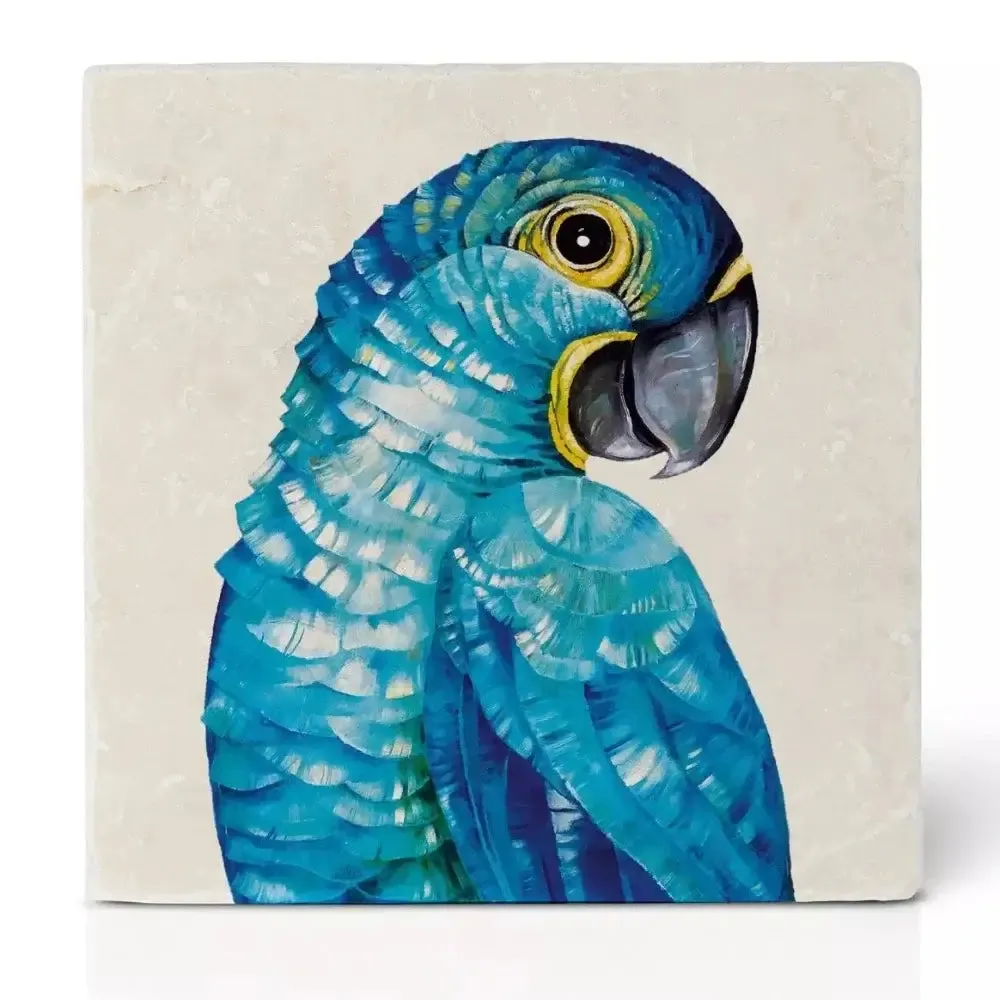 Tile Coaster Natural Stone - Birds