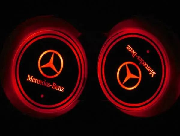 Vibrant Car LED Cup Holder Pads