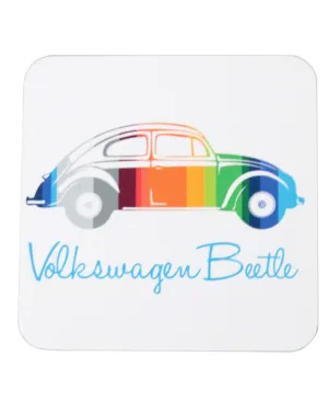 VW Beetle Striped 4 Piece Set Of Coasters