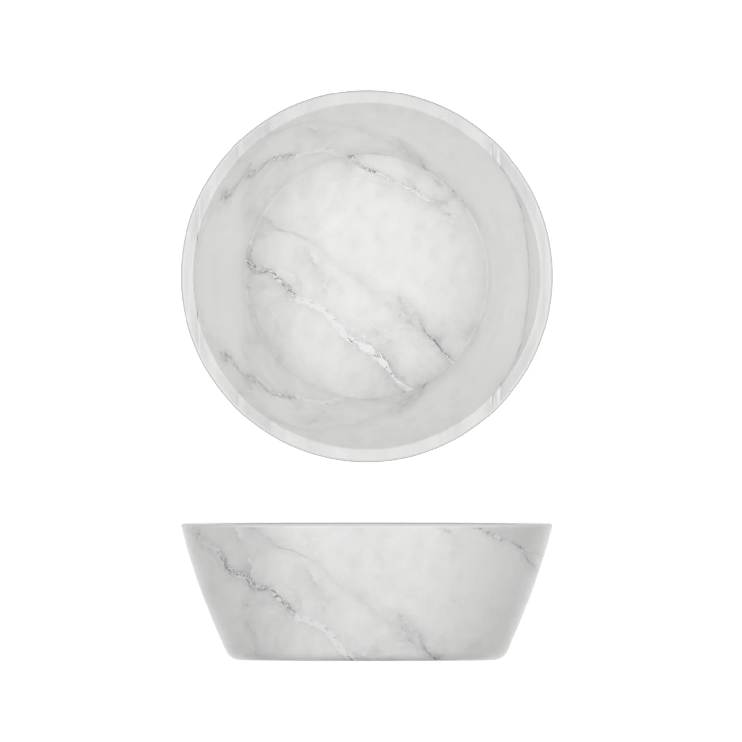 White Marble Agra Melamine Bowl 12.7 x 4.5cm - Pack 24