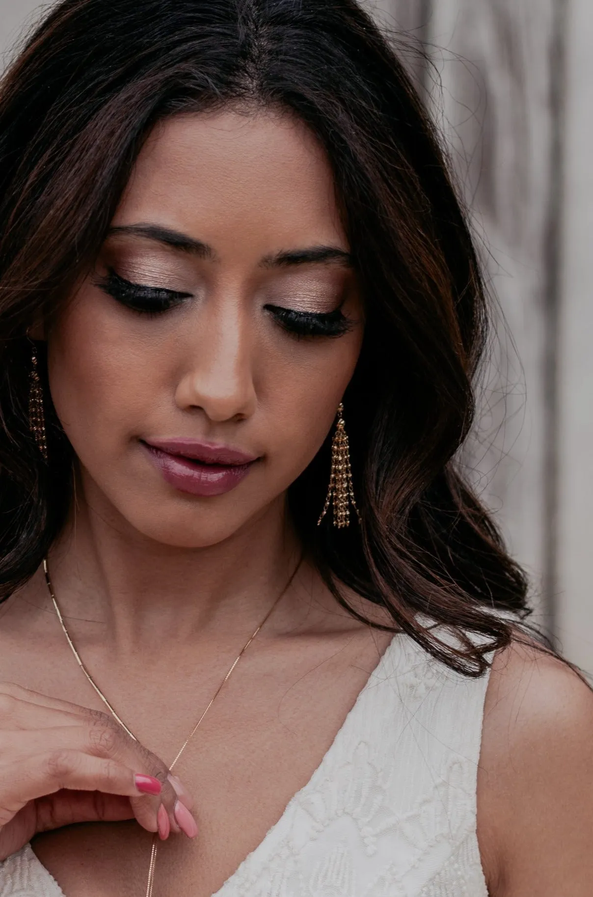 Yellow Gold Tassel Earrings