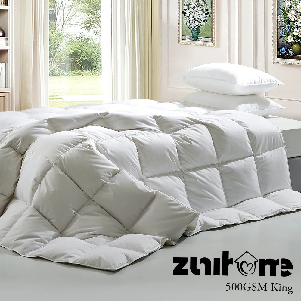 ZUNI Natural Bamboo Quilt 500GSM Duvet Doona Winter Summer Quilt King